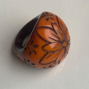 Vintage Boho chunky butterscotch ring by Kapital